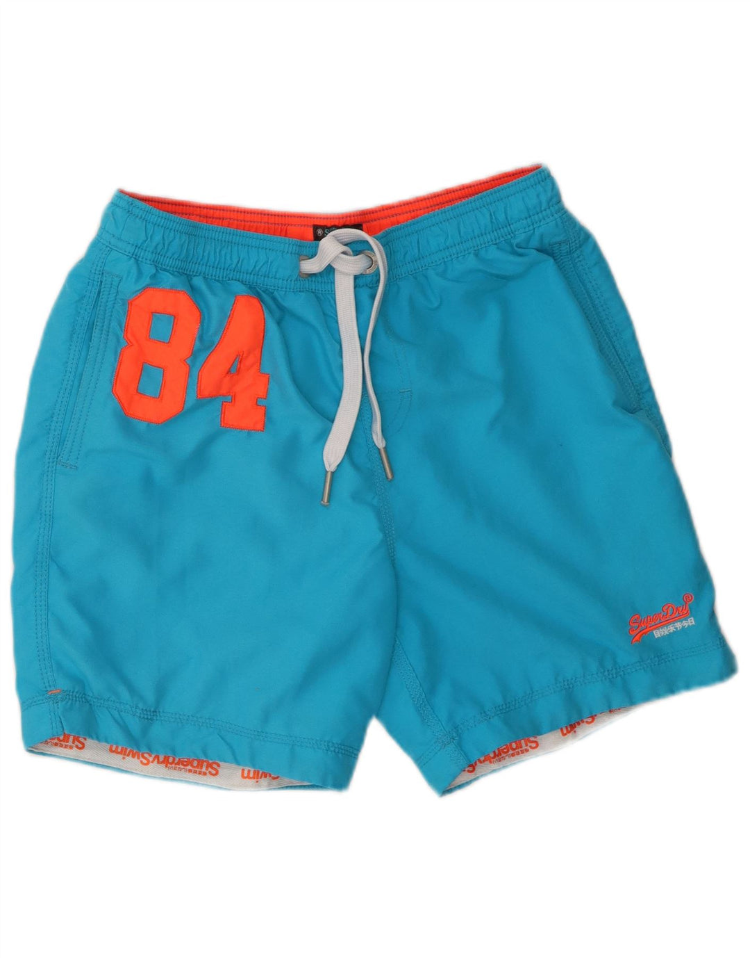 Pantaloni scurți de înot grafic Superdry pentru bărbați, mari, albastru, poliester