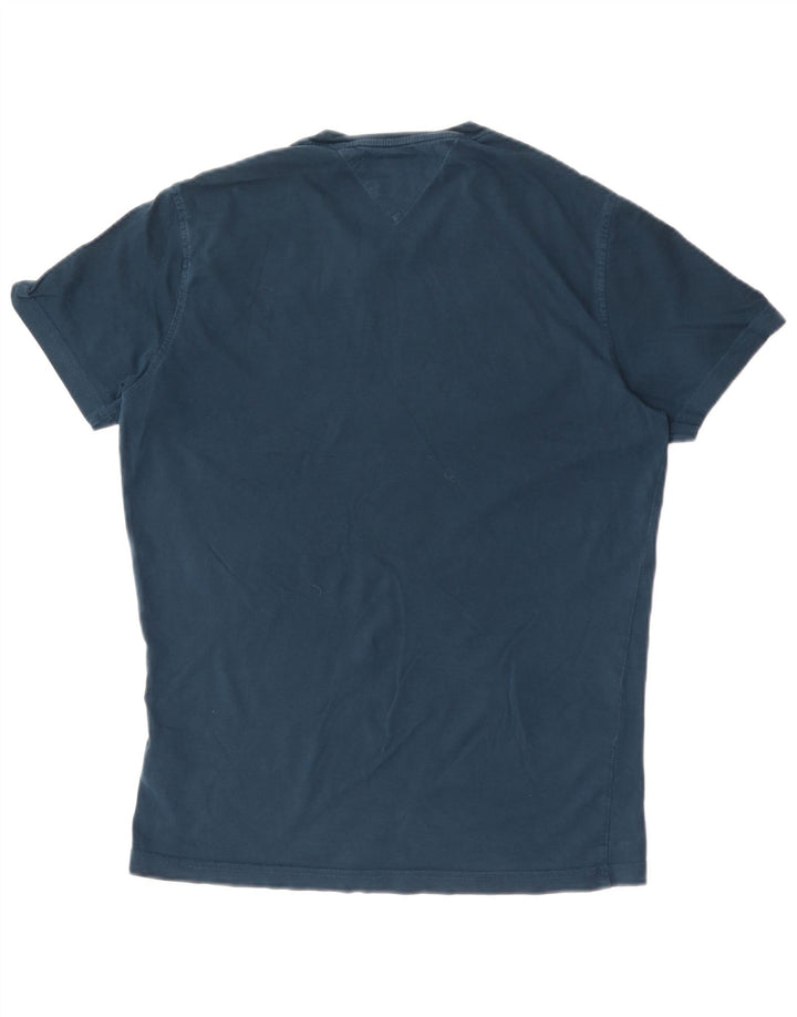 Tricou pentru bărbați Tommy Hilfiger Top mediu din bumbac bleumarin