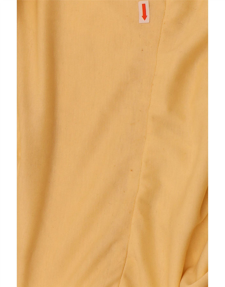 Rochie de damă vintage fără mâneci în linie A EU 40 Poliester galben mediu