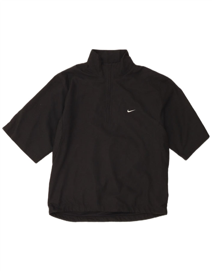 Jachetă de top pentru trening Nike cu mânecă scurtă pentru bărbați UK 39/41 Medium Black