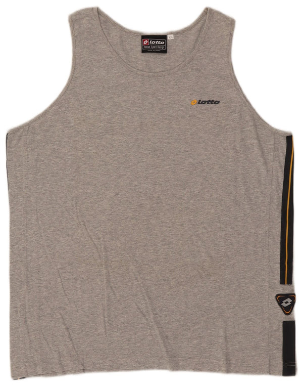 Lotto Mens Vest Top 2XL Grey Colourblock Cotton