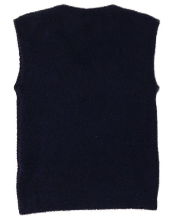 Vesta Adidas Femei Tank Top UK 12 Medium Bleumarin Poliester cu dungi