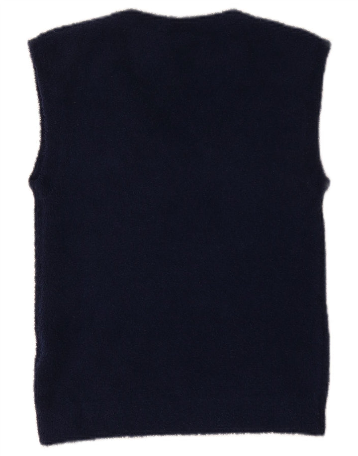 Vesta Adidas Femei Tank Top UK 12 Medium Bleumarin Poliester cu dungi