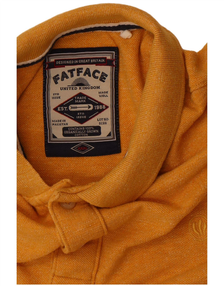 Tricou polo pentru bărbați Fat Face, bumbac galben 3XL