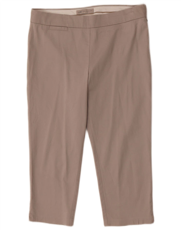 Pantaloni Capri pentru femei Marks & Spencer L30 L20 bumbac bej