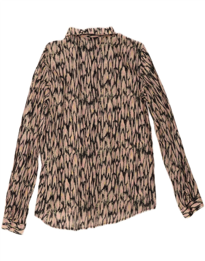 Bluză cămașă cu model abstract pentru femei Scotch & Soda UK 14 Roz mediu