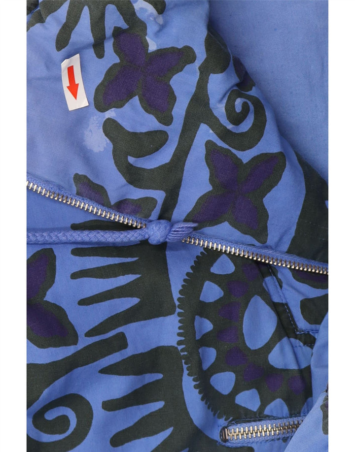 Jachetă Anorak Vintage pentru bărbați, cu ajustare largă, UK 38, bumbac geometric albastru mediu