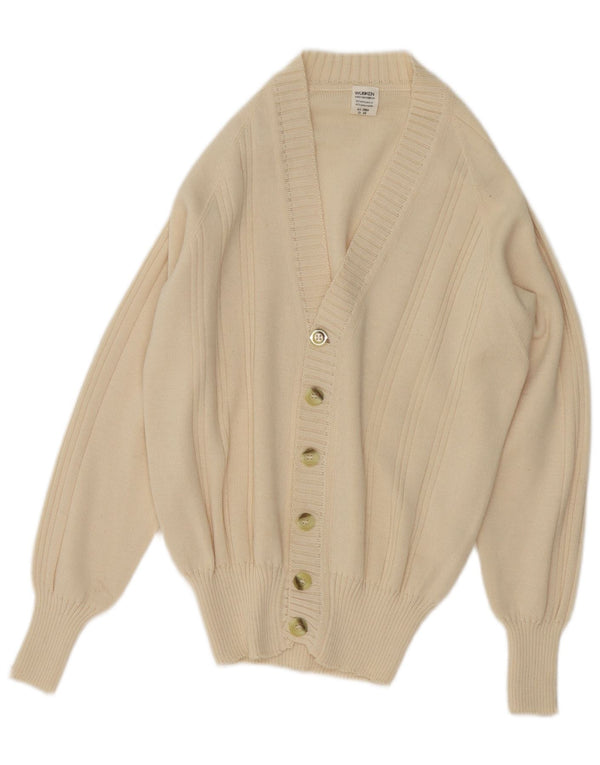 Pulover cardigan pentru femei Wubken EU 48 2XL Poliacrilic alb catifelat