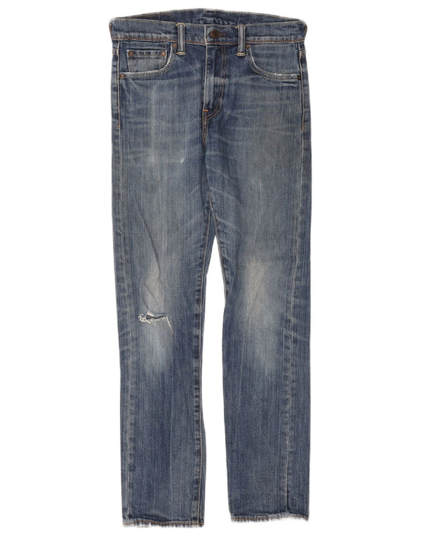 Levi's Womens 510 Distressed Skinny Jeans W29 L30 Blue Cotton