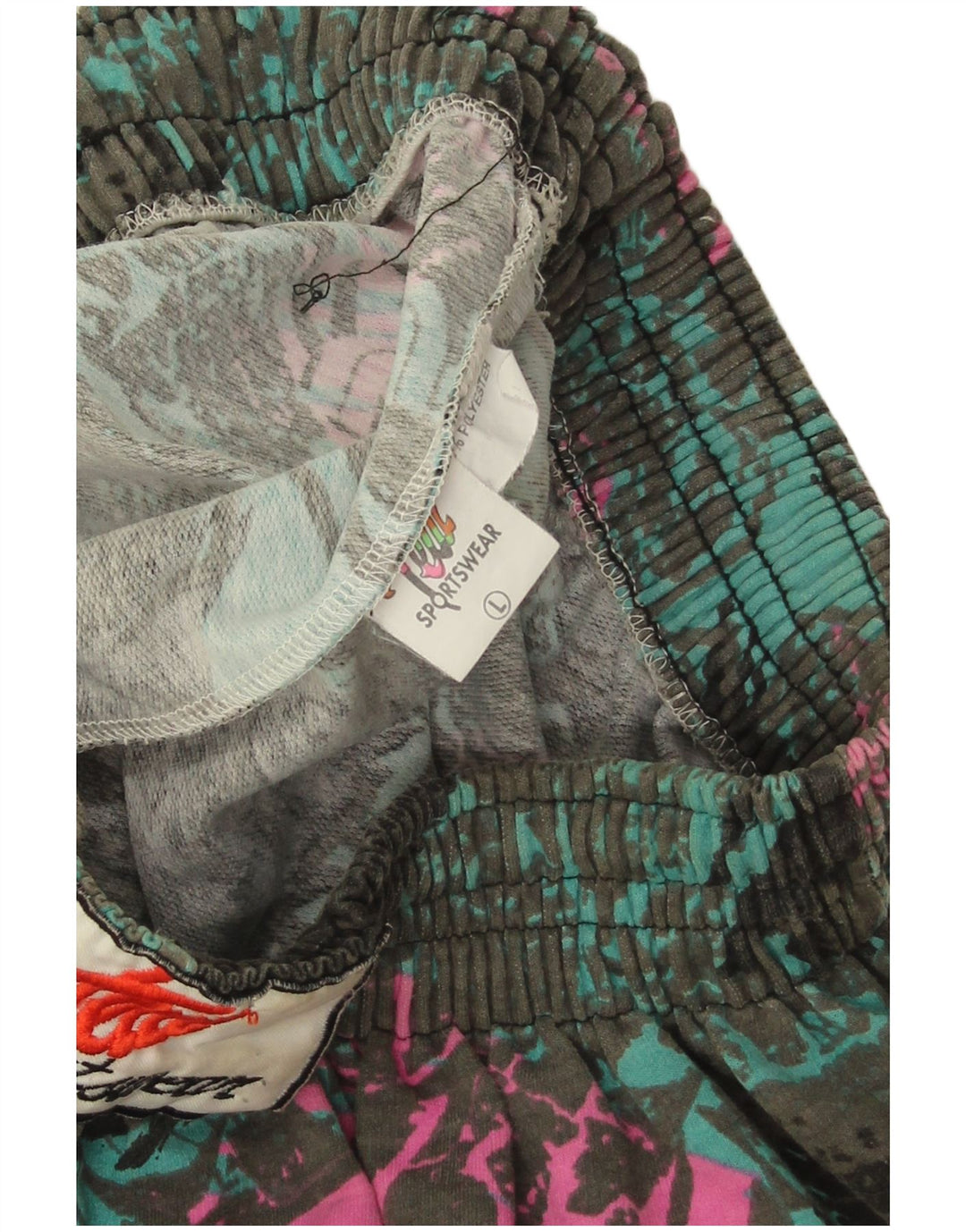 Pantaloni de trening vintage pentru femei UK 16 mari, multicolori, retro