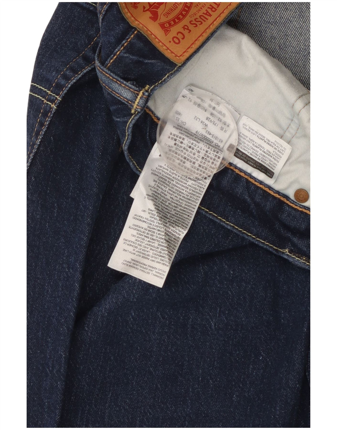 Blugi conici pentru bărbați Levi's 502 W36 L32 Bumbac albastru