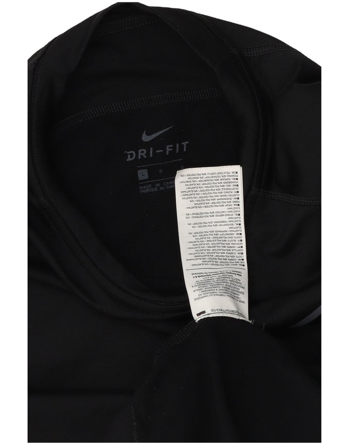 Nike pentru bărbați Dri Fit Top cu mânecă lungă, mare, negru, poliester