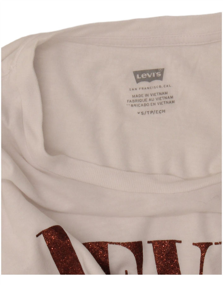 Tricou grafic LEVI'S pentru femei Top UK 10 Small White