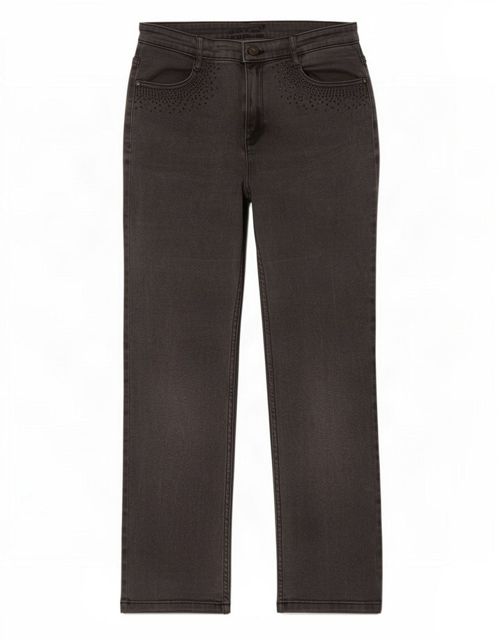 Blugi drepti pentru femei Marks & Spencer UK 12 Medium W30 L29 bumbac gri