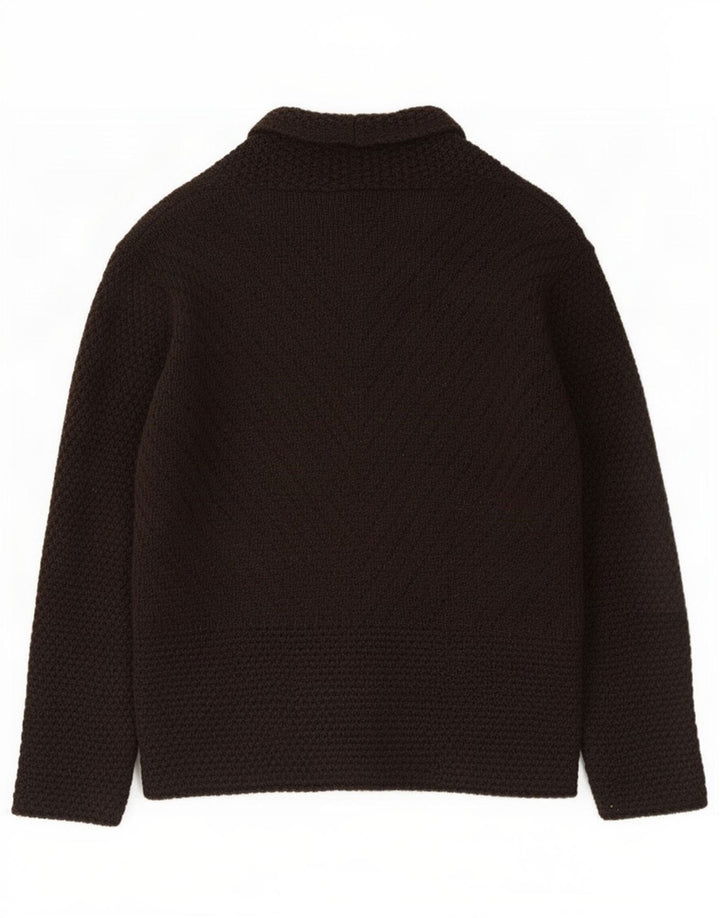 Pulover cardigan pentru femei Marks & Spencer UK 12 Lână maro medie