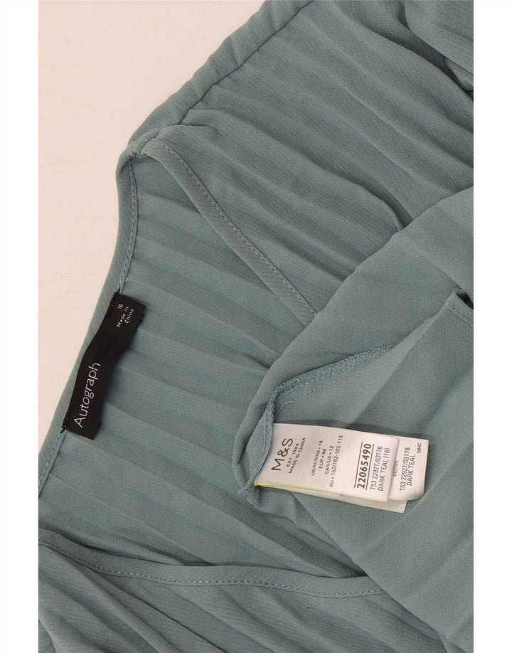 Bluză cu mânecă lungă pentru femei Marks & Spencer Autograph UK 16 Large Blue