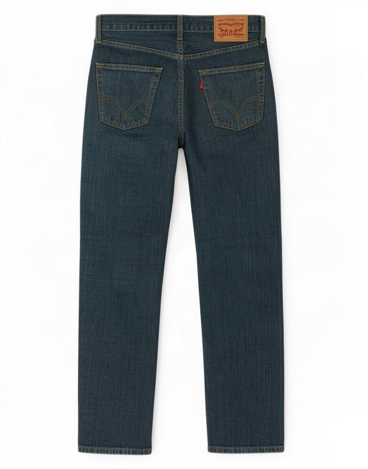 Blugi drepti pentru bărbați Levi's 751 W30 L32 Bumbac albastru