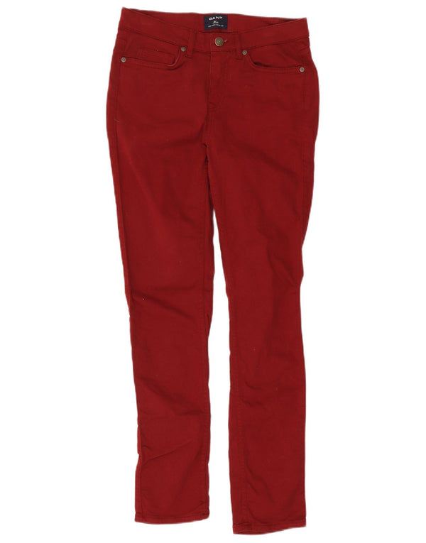 Blugi skinny pentru femei Gant Kate cu talie înaltă W26 L30 bumbac burgundy