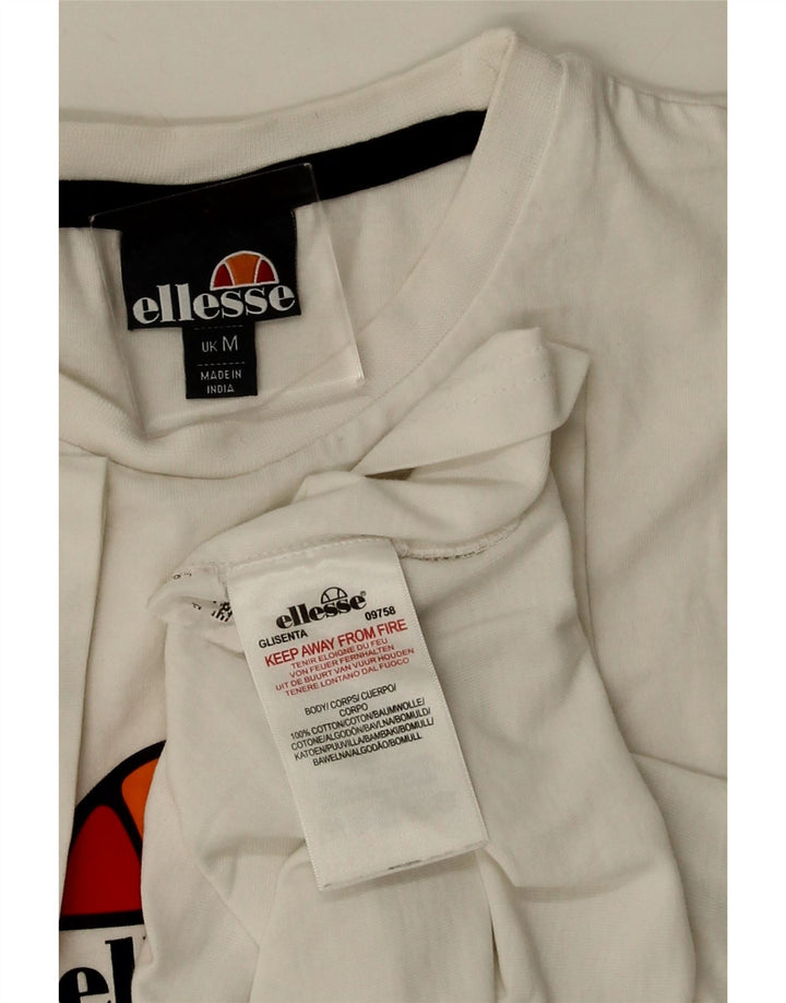 Tricou grafic ELLESSE pentru bărbați Top, mediu, alb, bumbac