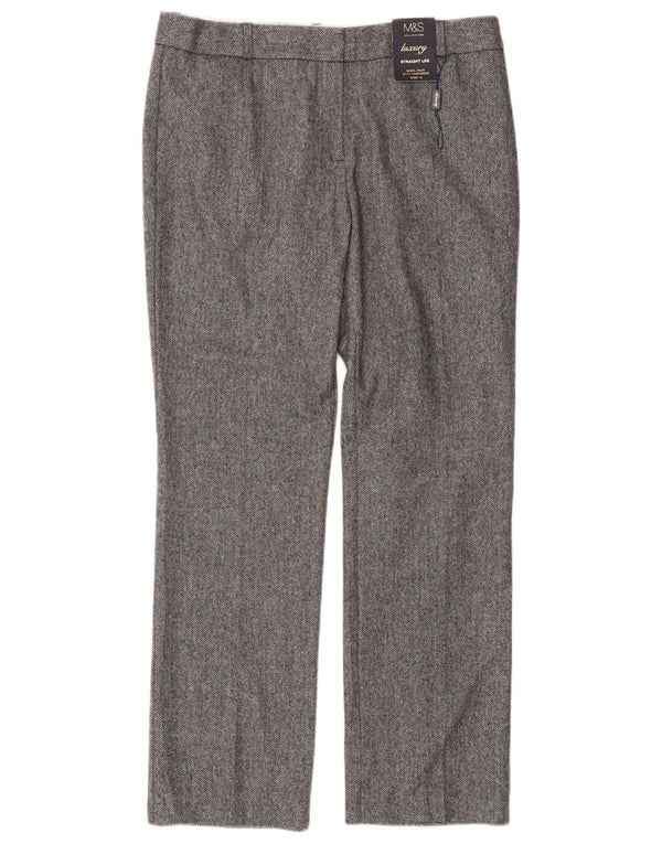 MARKS & SPENCER Pantaloni casual pentru femei UK 14 Large W34 L30 Gri