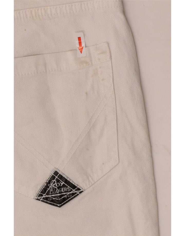Pantaloni scurți de blugi Roy Rogers pentru femei IT 44 Medium W30 Bumbac alb