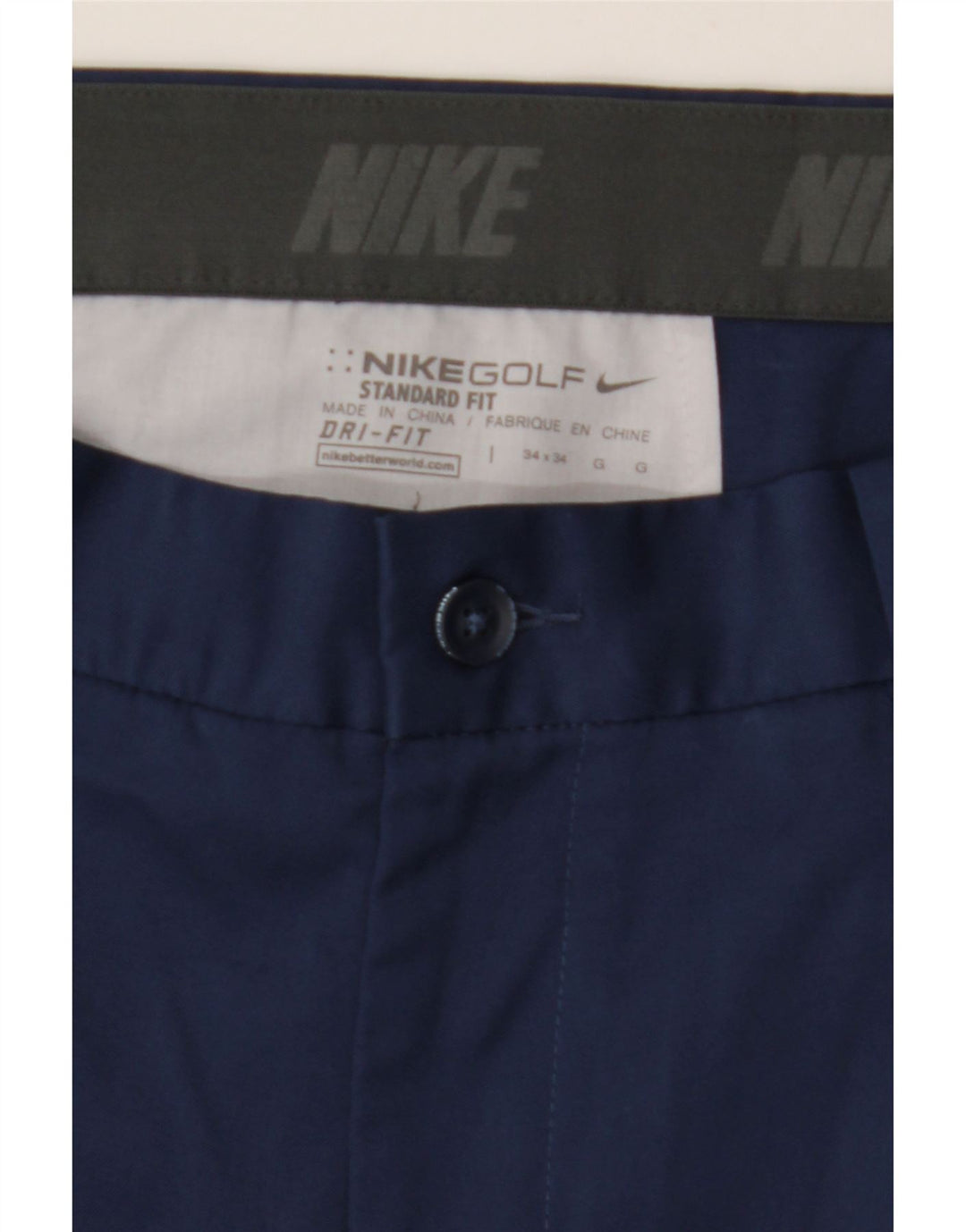 Pantaloni casual NIKE Dri Fit pentru bărbați, cu ajustare standard, L34 L34, poliester bleumarin