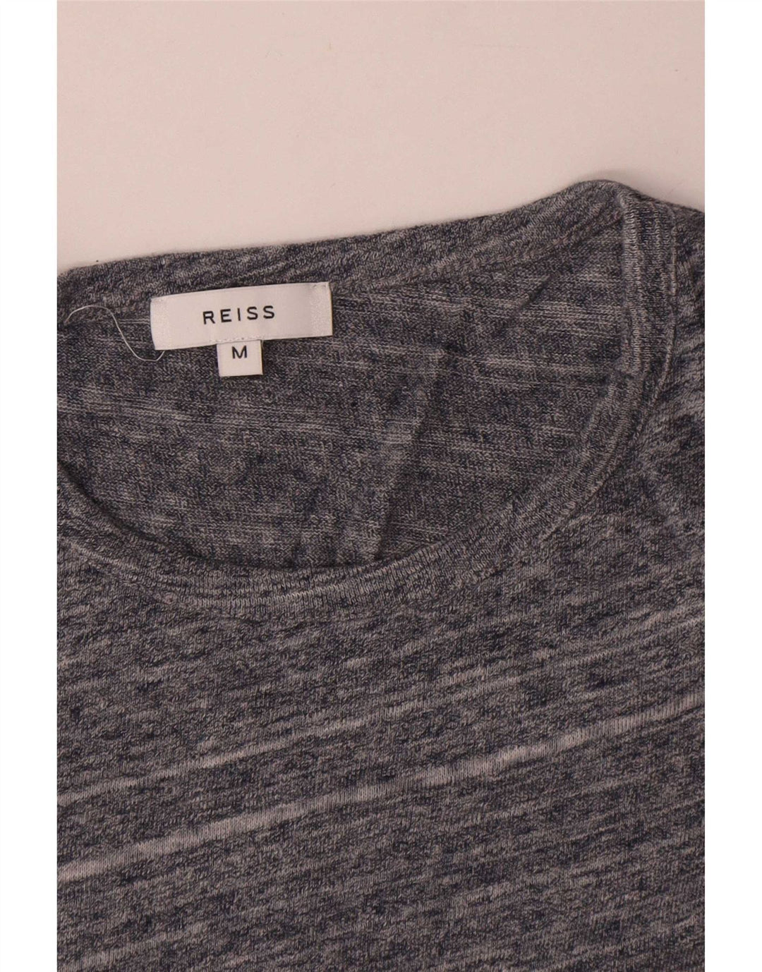 Tricou pentru bărbați Reiss Top din bumbac cu dungi gri mediu