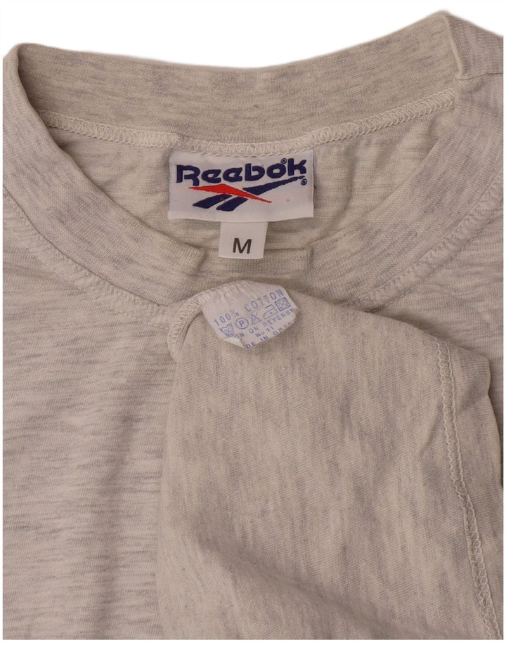 Tricou grafic pentru bărbați Reebok Top, bumbac cu pete gri mediu
