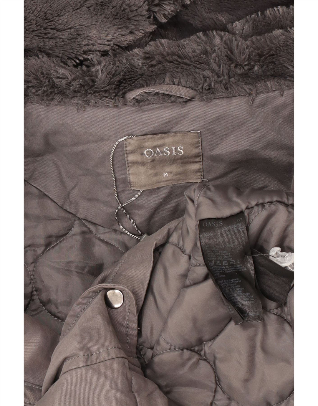 Jachetă parka cu glugă pentru femei Oasis UK 14 Medium Gri Poliester