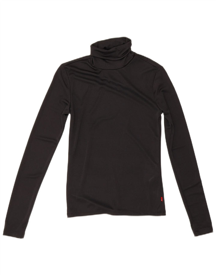 Top femei Levi's cu mânecă lungă UK 6 XS poliester negru