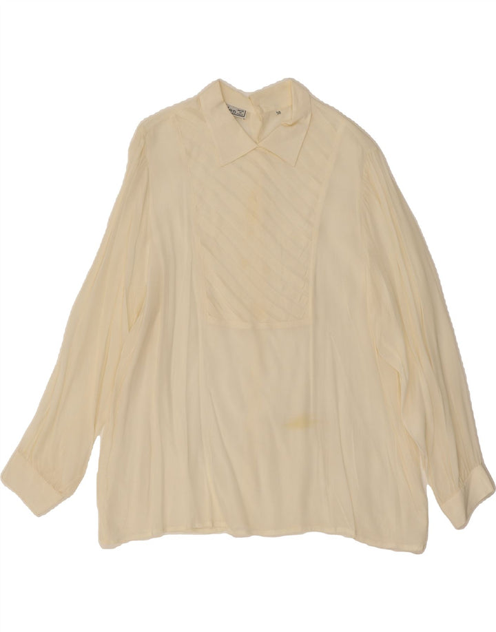 VINTAGE Womens Pullover Shirt Blouse IT 50 XL Off White Acetate Vintage Vintage and Second-Hand Vintage from Messina Hembry 