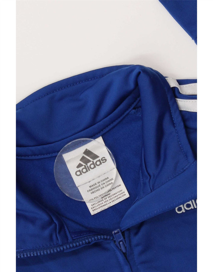 Jachetă de trening pentru băieți Adidas 5-6 ani, albastru, poliester