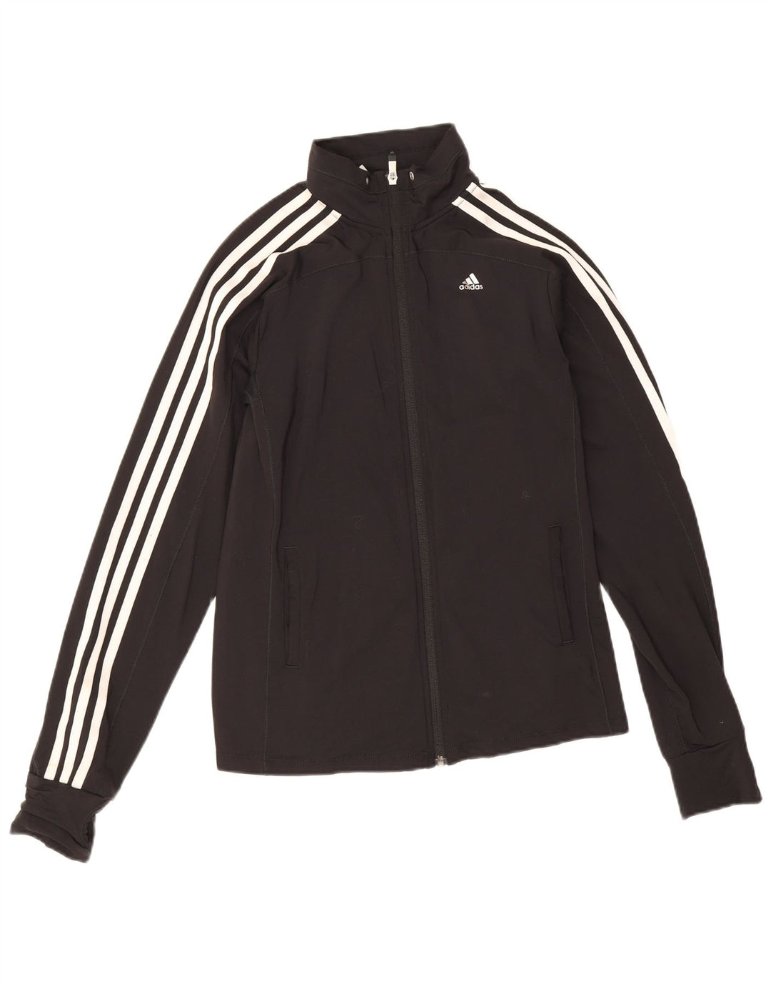 Jachetă de top pentru trening Climacool pentru femei, Marea Britanie 8/10, nailon mic, negru
