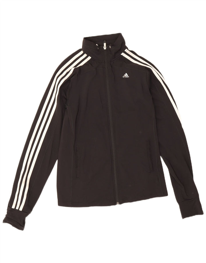 Jachetă de top pentru trening Climacool pentru femei, Marea Britanie 8/10, nailon mic, negru