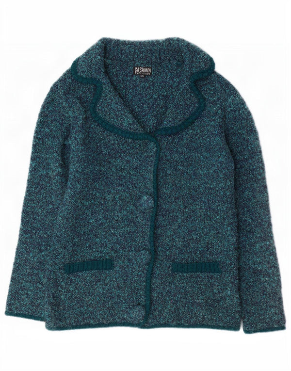 Pulover cardigan pentru femei Casamia UK 10 Mic albastru cu pete acrilice