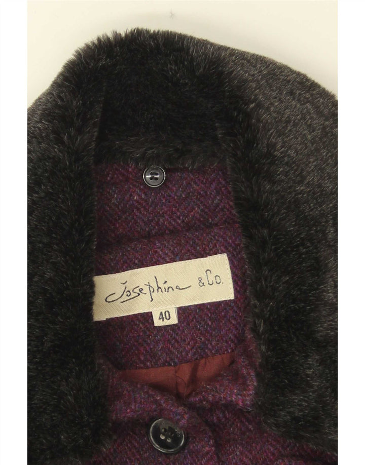 Sacou pentru femei Josephine cu 7 nasturi IT 40 Small Purple Herringbone