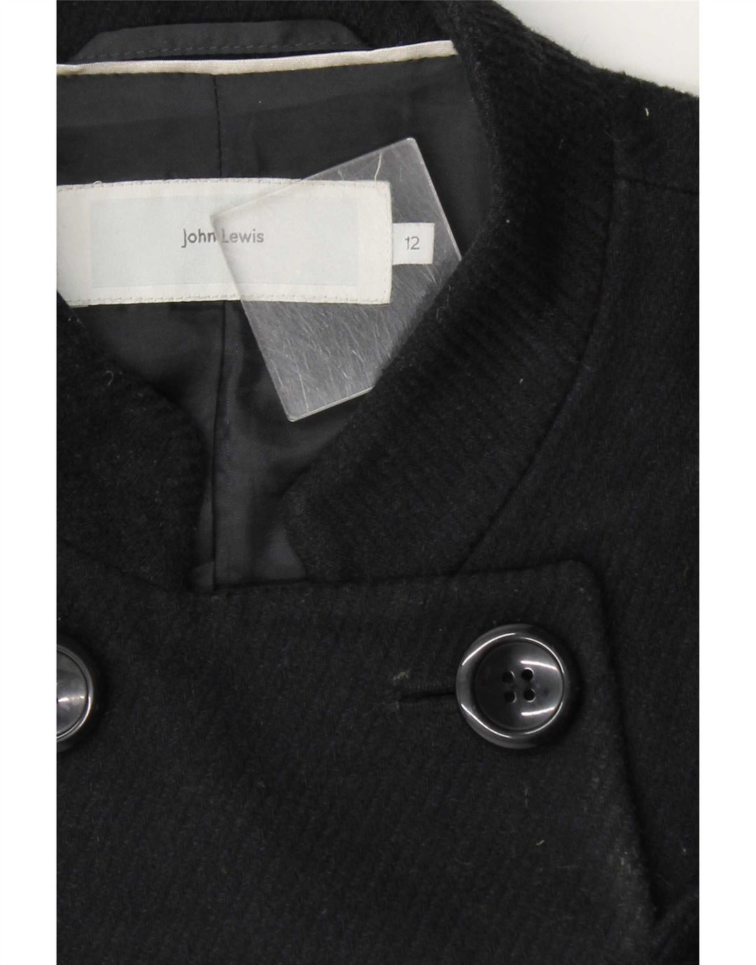 Palton dublu pentru femei John Lewis UK 12 Medium Black