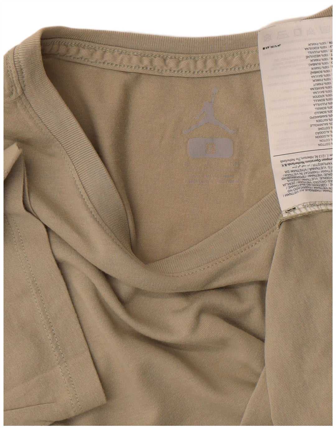 Tricou pentru bărbați Jordan Top mic din bumbac kaki