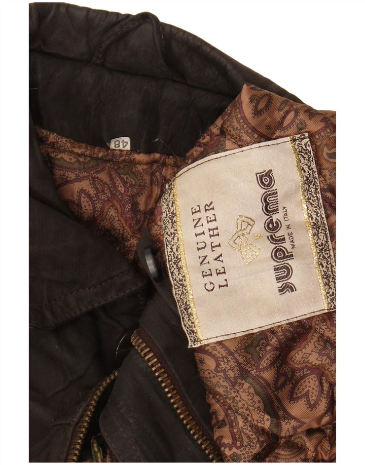 Jachetă de piele pentru bărbați Suprema IT 48 piele maro medie