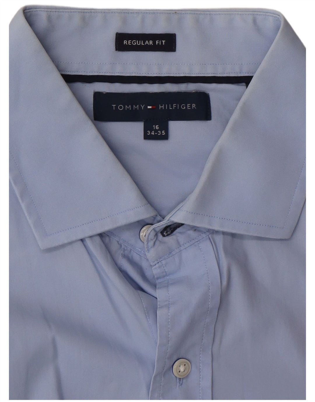 Cămașă Tommy Hilfiger pentru bărbați, cu formă regulată, mărimea 16, mare, albastru