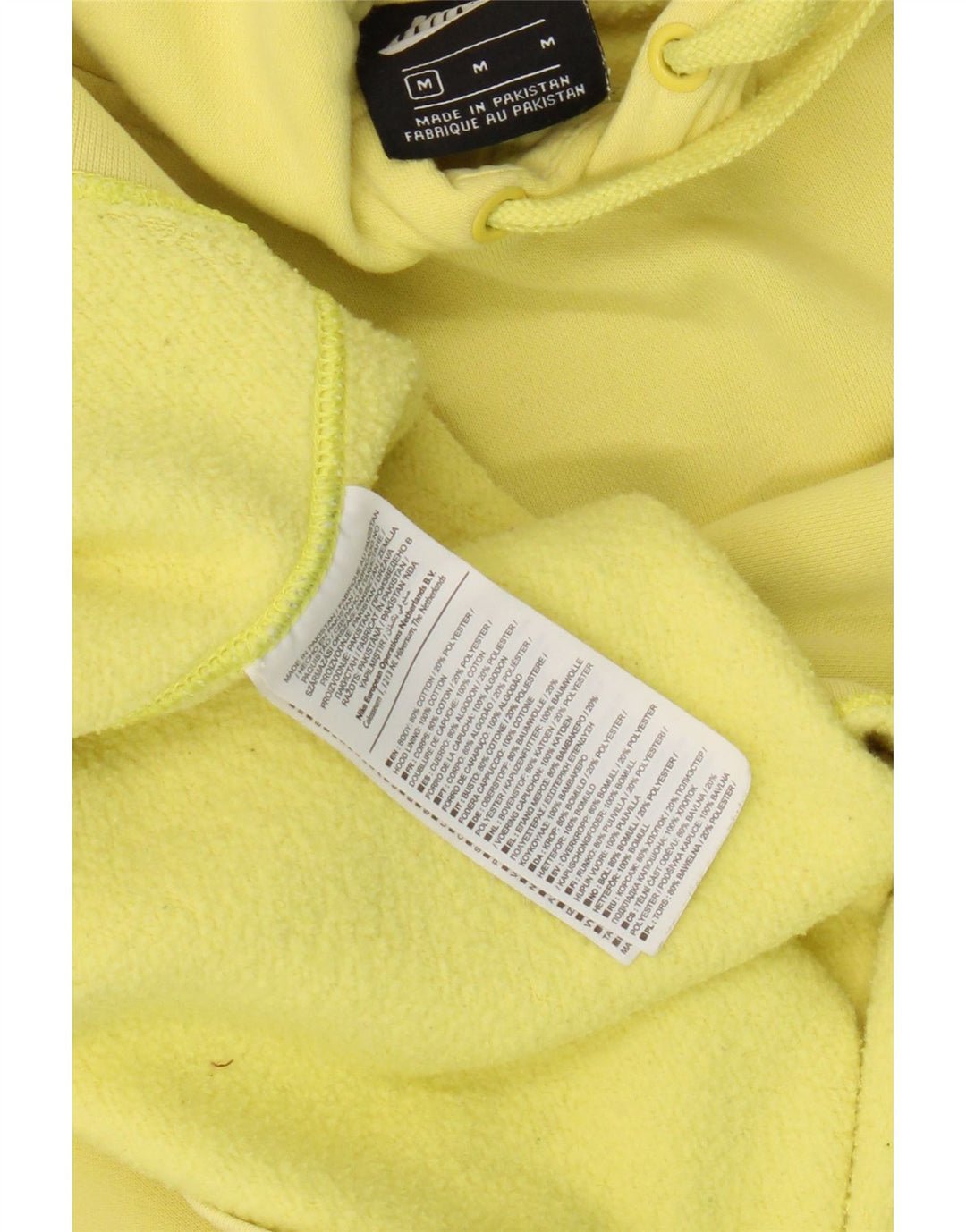 Pulover Nike pentru bărbați, bumbac galben mediu