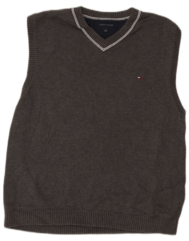 Vestă pentru bărbați Tommy Hilfiger, bluză mare, gri, bumbac