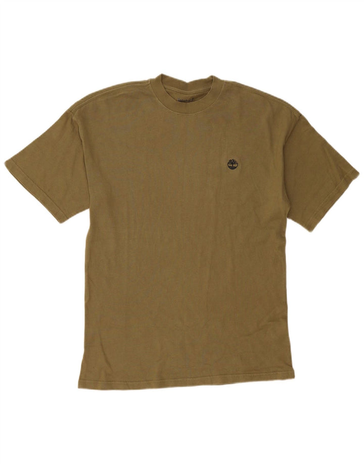 Tricou pentru bărbați Timberland Top mic din bumbac kaki