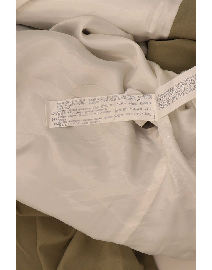 Jachetă pentru bărbați Zara cu 1 nasture EU 52 Poliester kaki mare