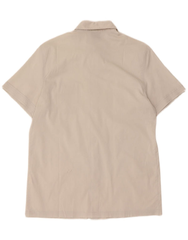 Trussardi Jeans Mens Short Sleeve Shirt Medium White Cotton