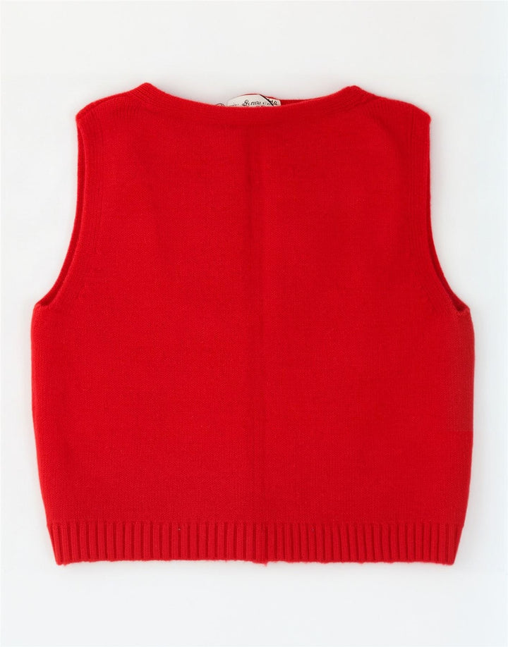 Top tanc pentru femeie Zara Crop Vest UK 14 Medium Red Viscose