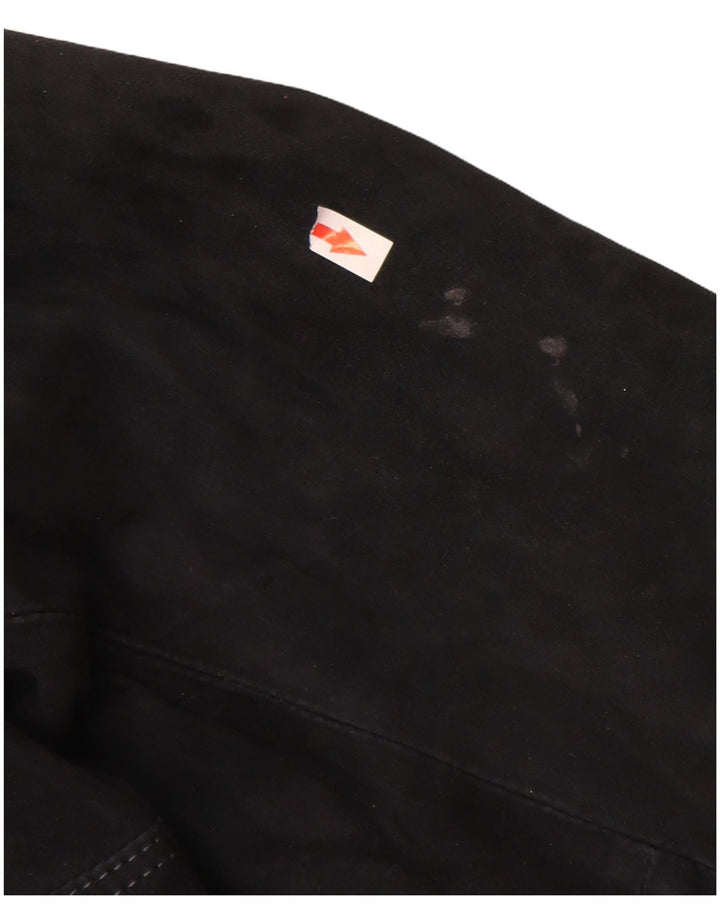Bomber Jeckerson pentru femei de piele intoarsa UK 18 XL bleumarin