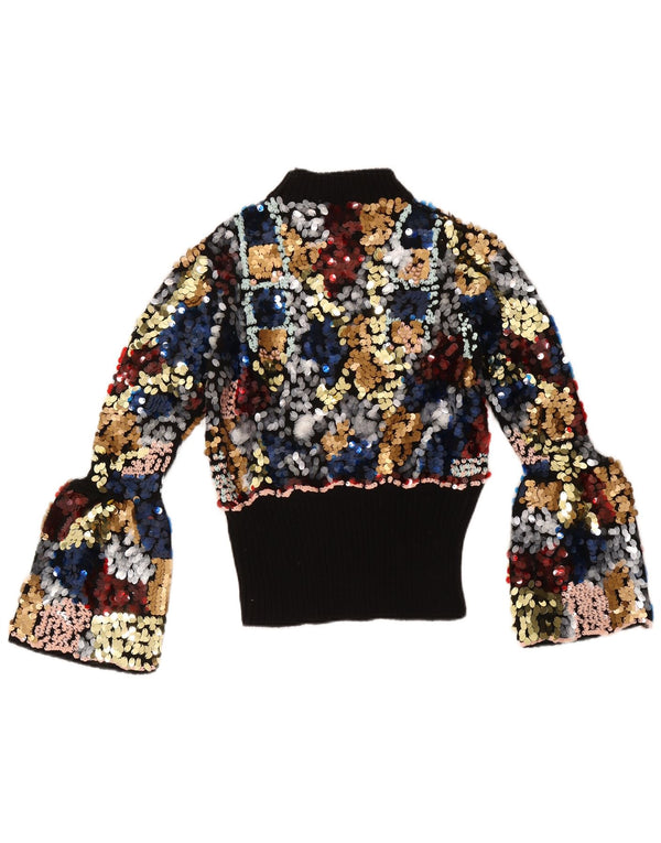 Pulover cu gât țestoasă pentru femei Zara UK 12 Medium, multicolor, pete