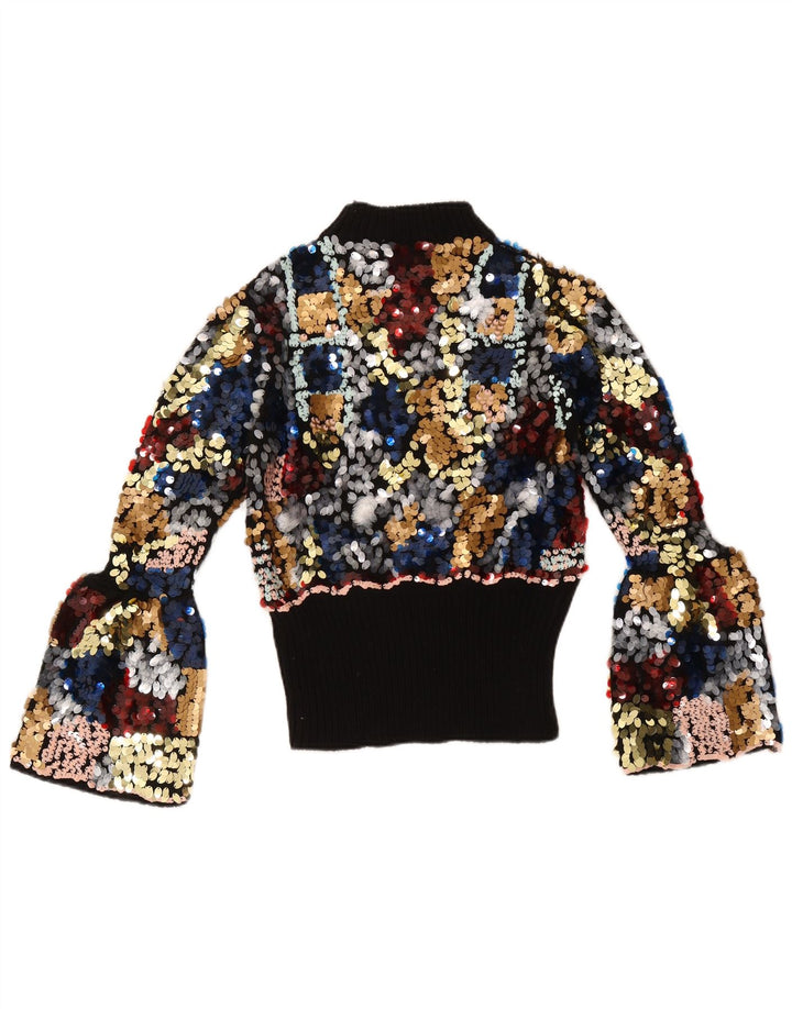 Pulover cu gât țestoasă pentru femei Zara UK 12 Medium, multicolor, pete