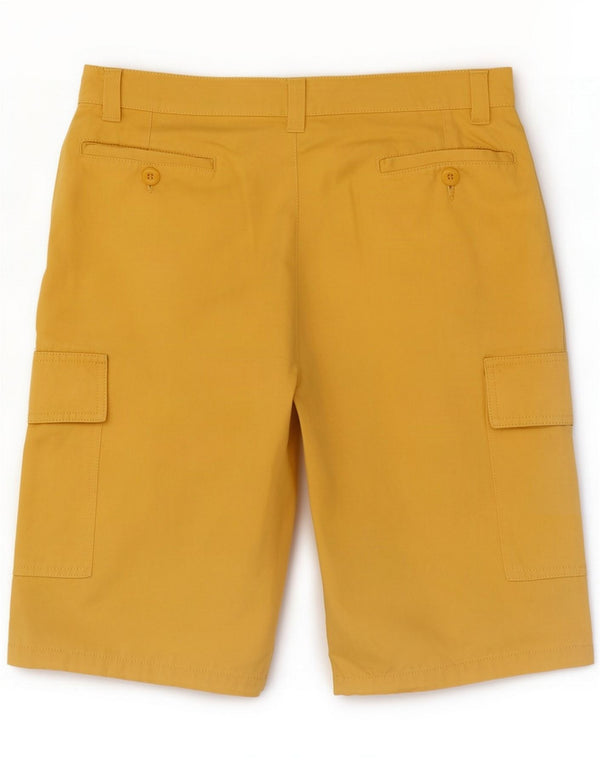 Sea Barrier Mens Cargo Shorts IT 48 Medium W38 Yellow Bumbac